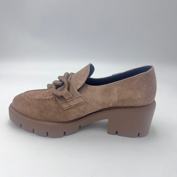 Mocassino Callaghan - Camoscio Cuoio con Catena