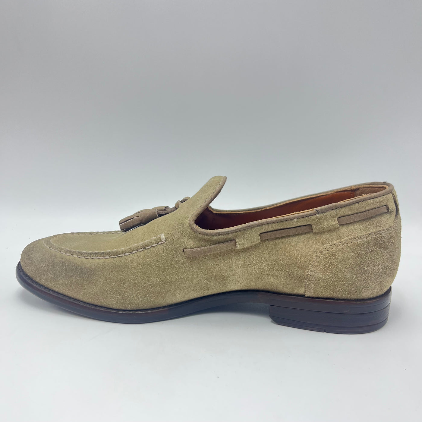 Mocassino Nero Giardini - Mocassino Classico in Suede Beige con Doppia Nappa
