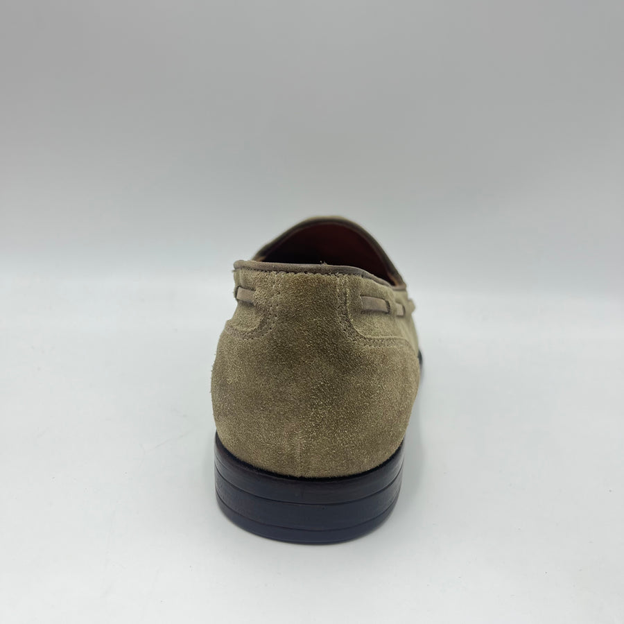 Mocassino Nero Giardini - Mocassino Classico in Suede Beige con Doppia Nappa