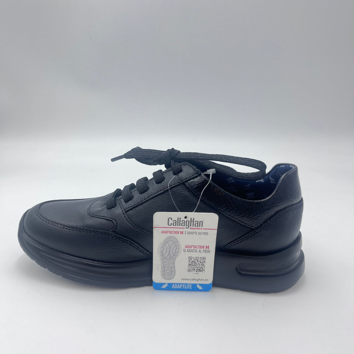 Sneaker Callaghan - Pelle Nera con Zip