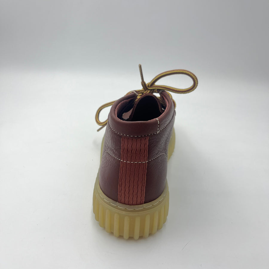 Polacchino Clarks Torhill Hi Pelle Marrone — vista 4