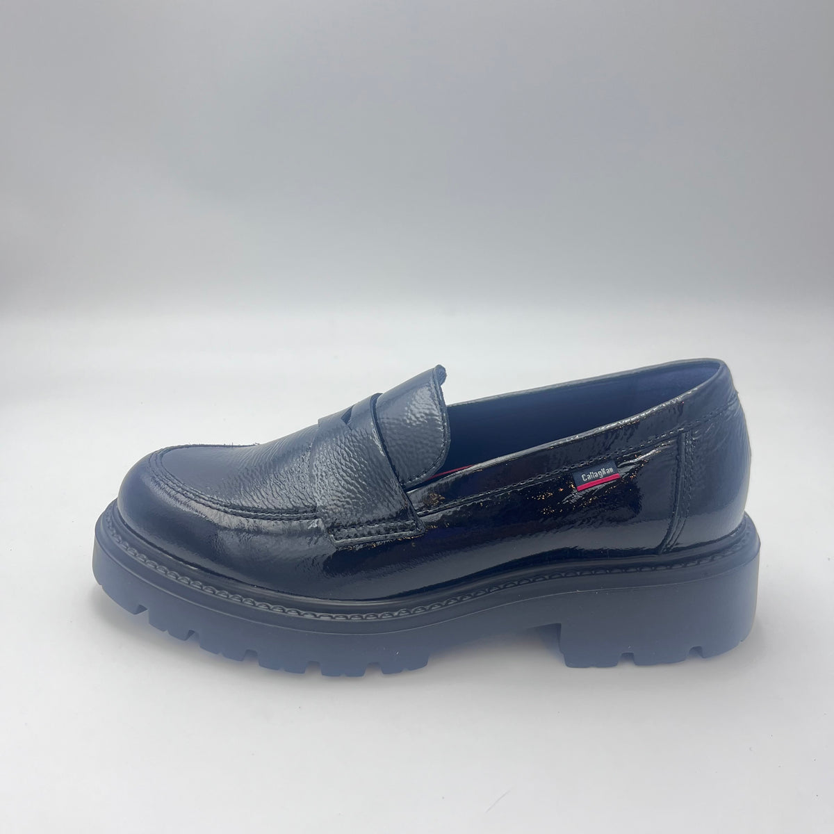 Mocassino Callaghan - Chunky in pelle Vernice Nera