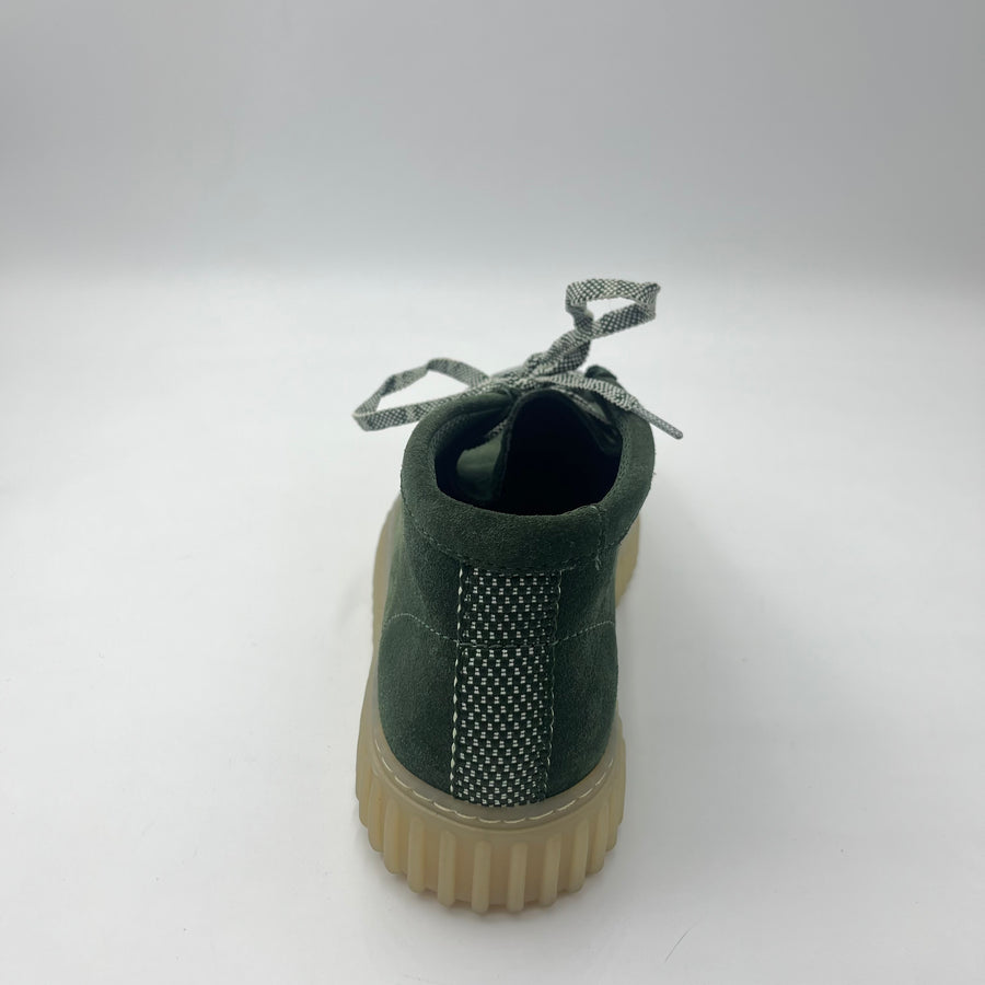 Polacchino Clarks Torhill Hi Camoscio Verde Scuro — vista 4