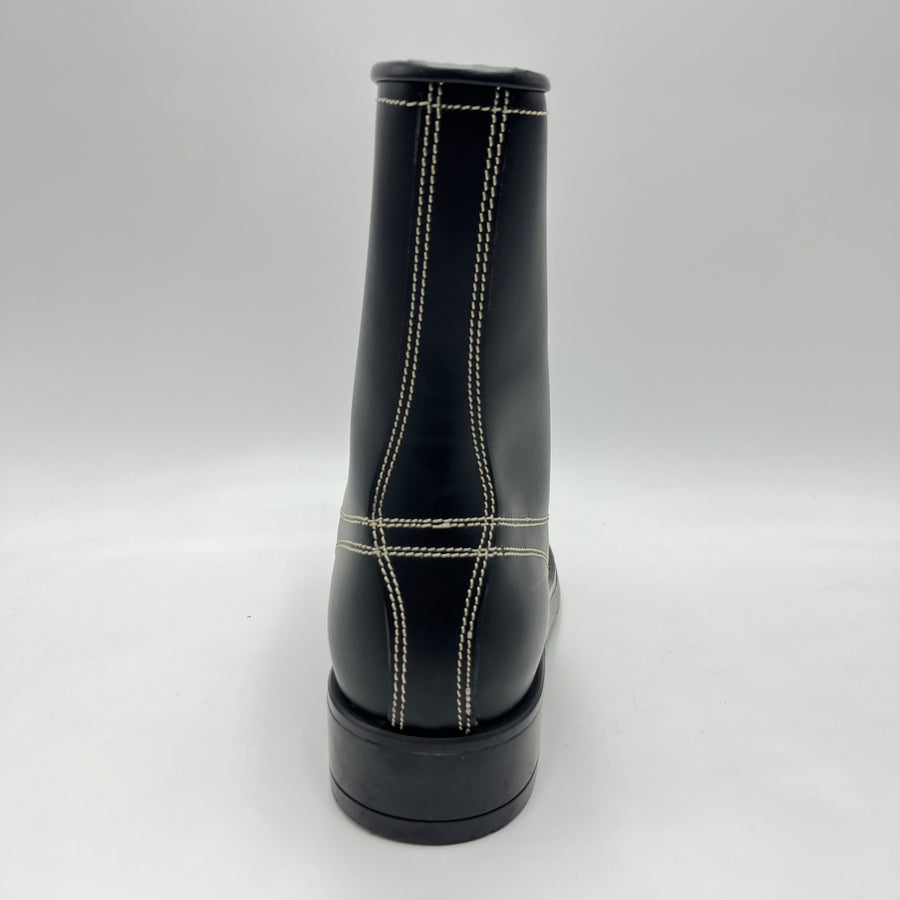 Stivale Noir de Luxe - Stivale anfibio alto con laccio Vitello Nero