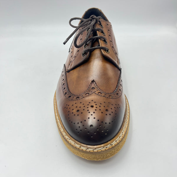 Derby Exton - Scarpa Stile Impero Vera Pelle marrone