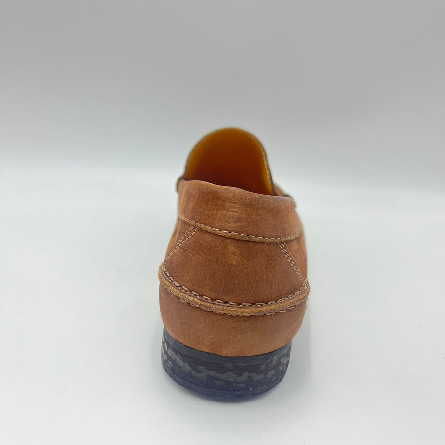 Mocassino Antica Cuoieria - Mocassino in Pelle Martellata color Cognac