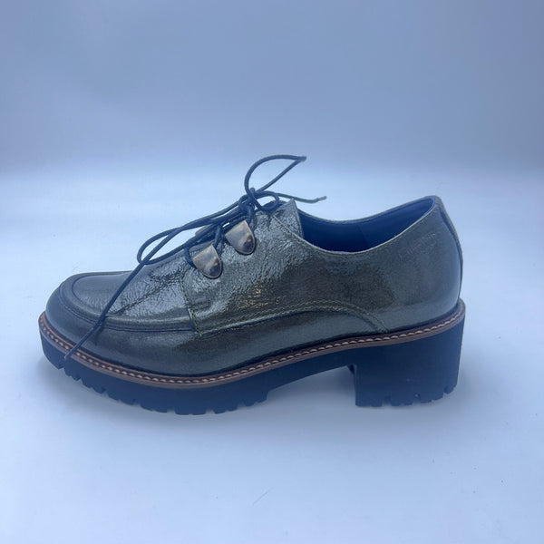Stringata Callaghan - Derby in Vernice Verde Scuro