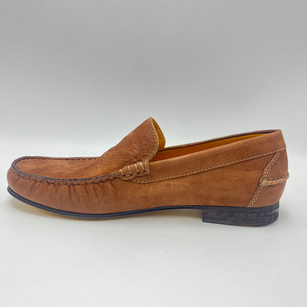 Mocassino Antica Cuoieria - Mocassino in Pelle Martellata color Cognac