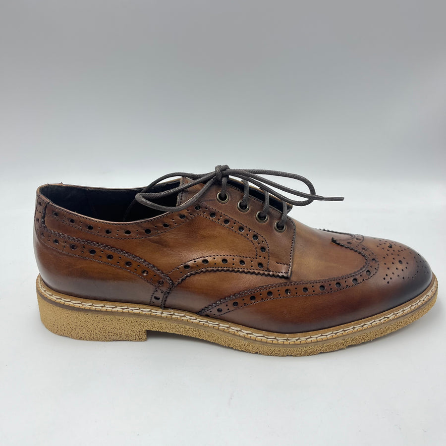 Derby Exton - Scarpa Stile Impero Vera Pelle marrone