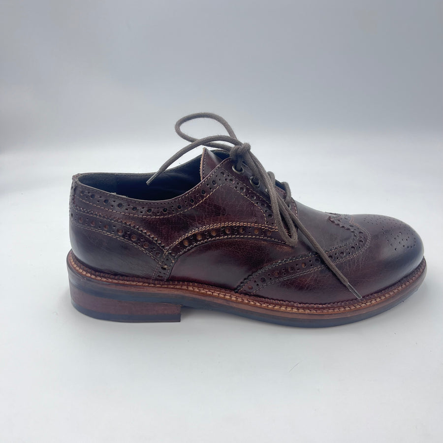 Jp. David Derby - Scarpa Derby Brogue in Pelle Testata di Moro