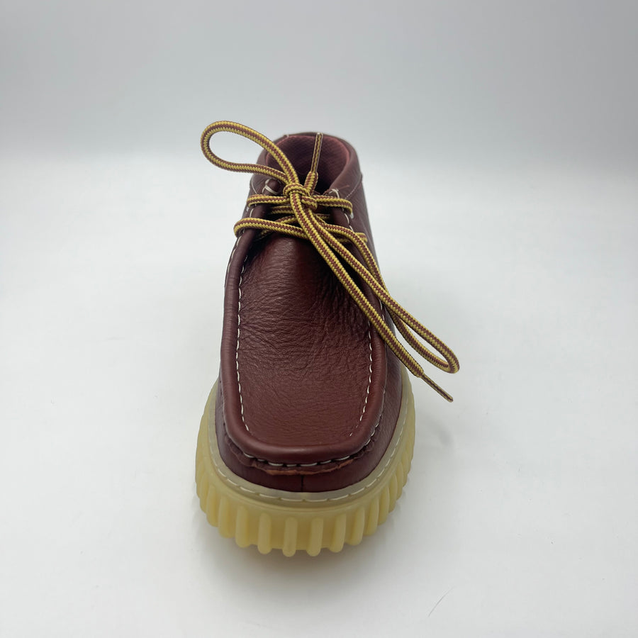 Polacchino Clarks Torhill Hi Pelle Marrone — vista 2
