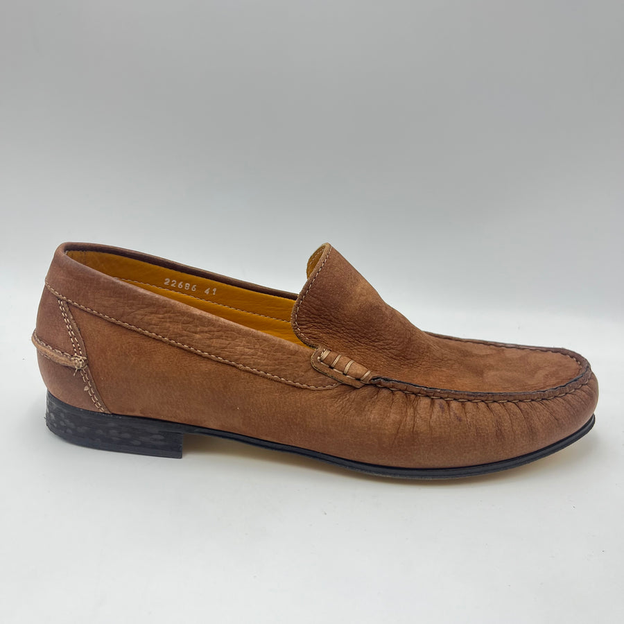 Mocassino Antica Cuoieria - Mocassino in Pelle Martellata color Cognac