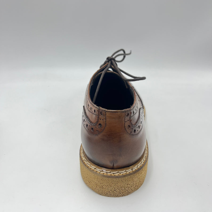 Derby Exton - Scarpa Stile Impero Vera Pelle marrone