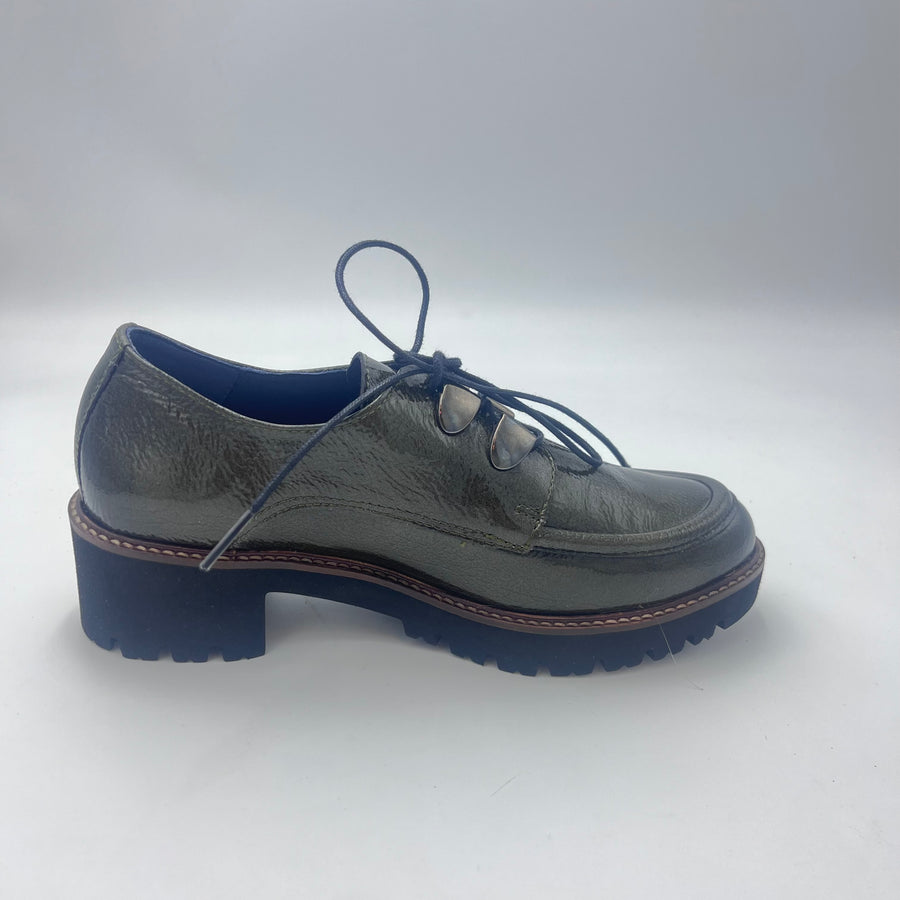 Stringata Callaghan - Derby in Vernice Verde Scuro — vista 3