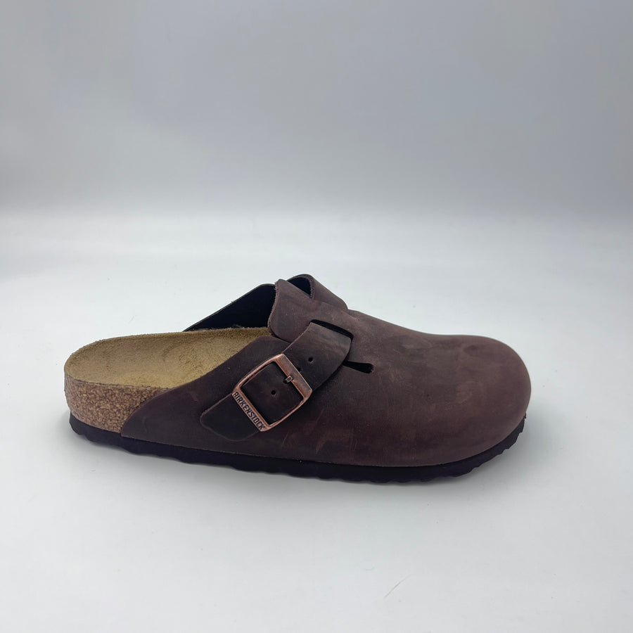 Birkenstock Boston - Sabot in Pelle Oliata Habana — vista 3
