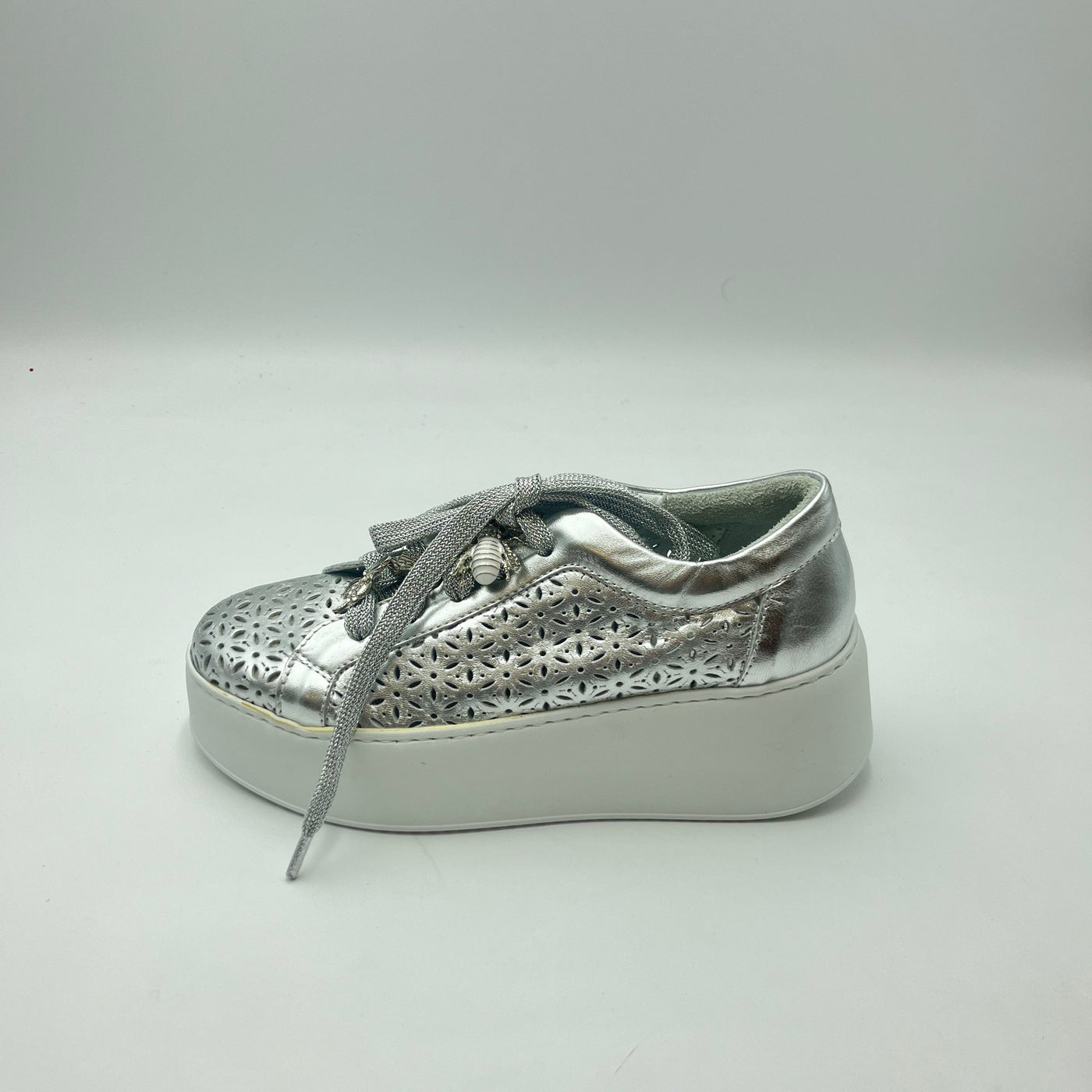 Sneaker Crown - Sneaker Platform Argento Traforata