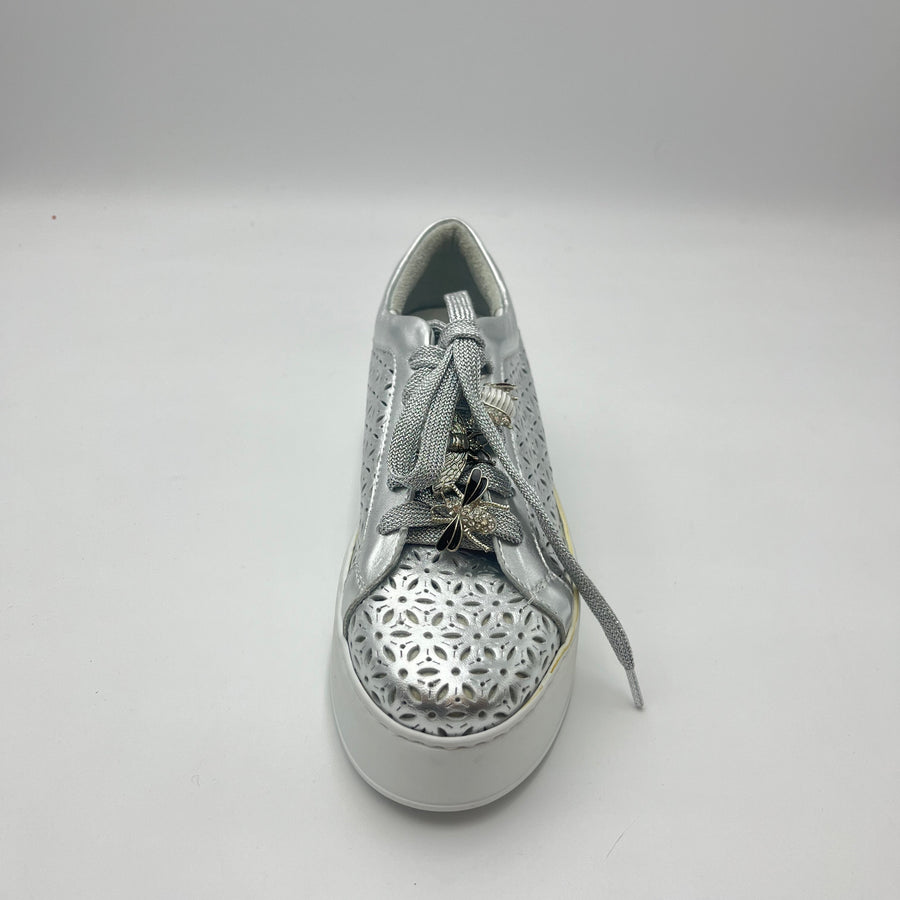 Sneaker Crown - Sneaker Platform Argento Traforata