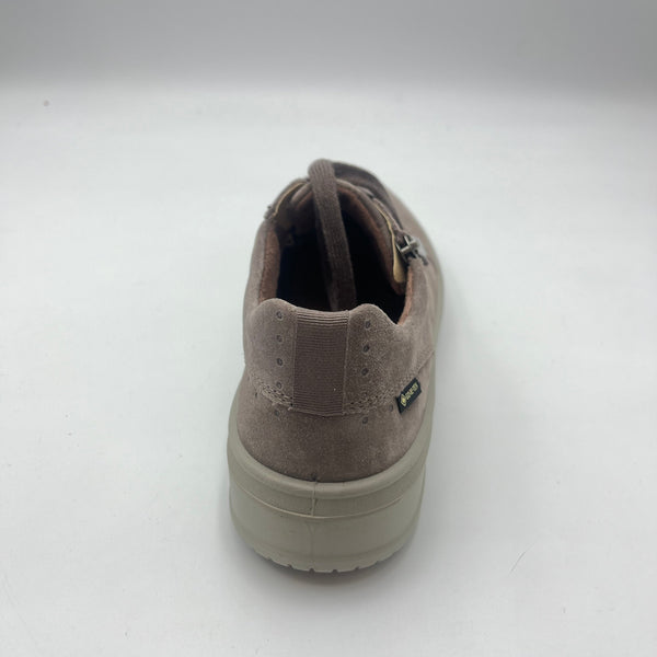 Sneaker Legero - Sneaker in Suede Taupe con Zip