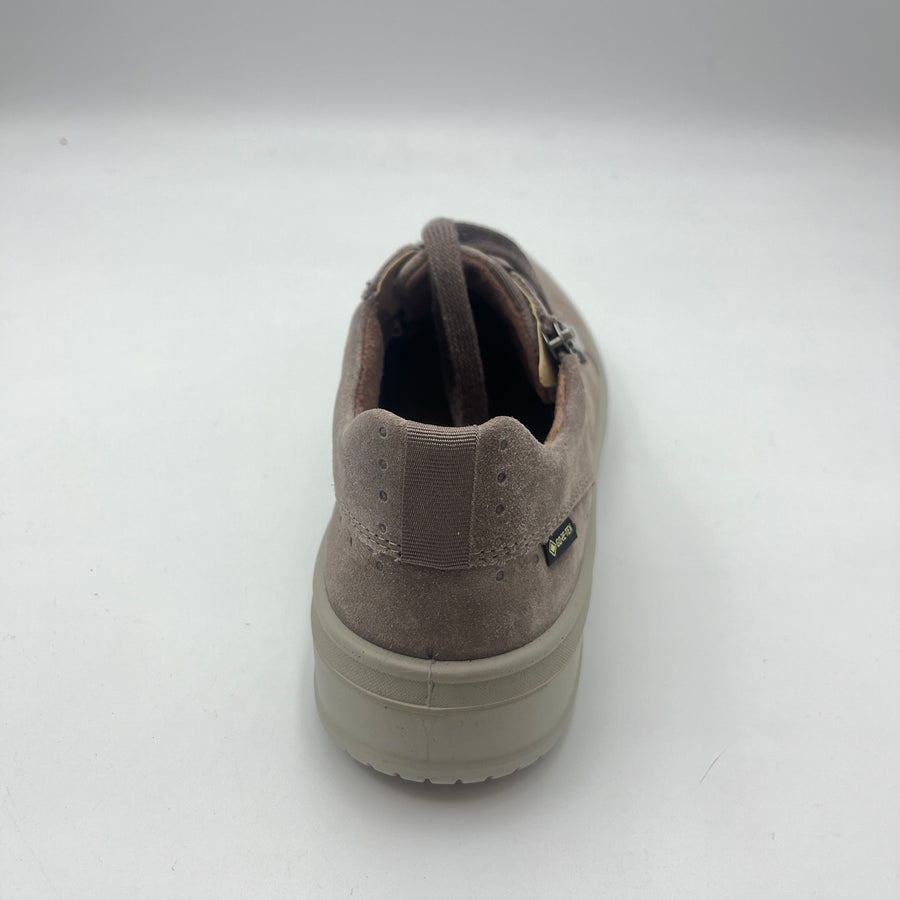 Sneaker Legero - Sneaker in Suede Taupe con Zip