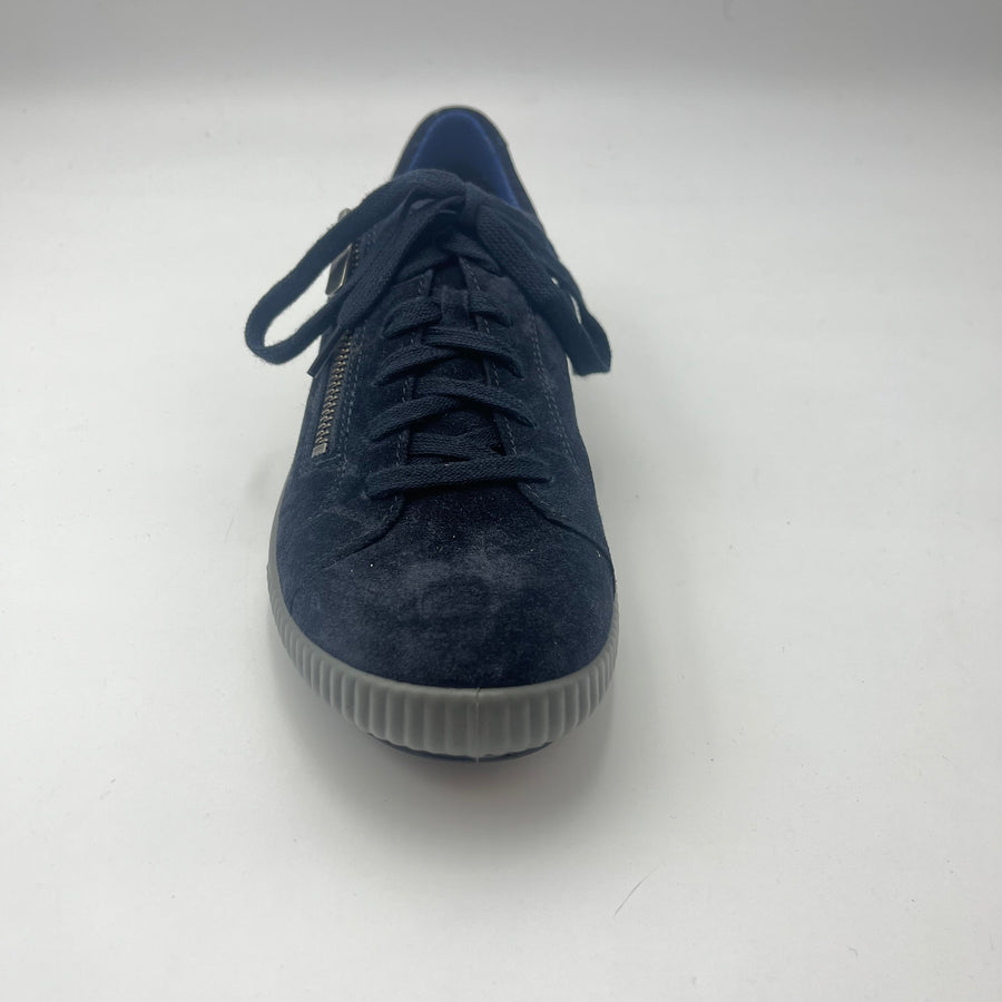 Sneaker Legero - Scarpa Blu Navy in Camoscio con Cerniera