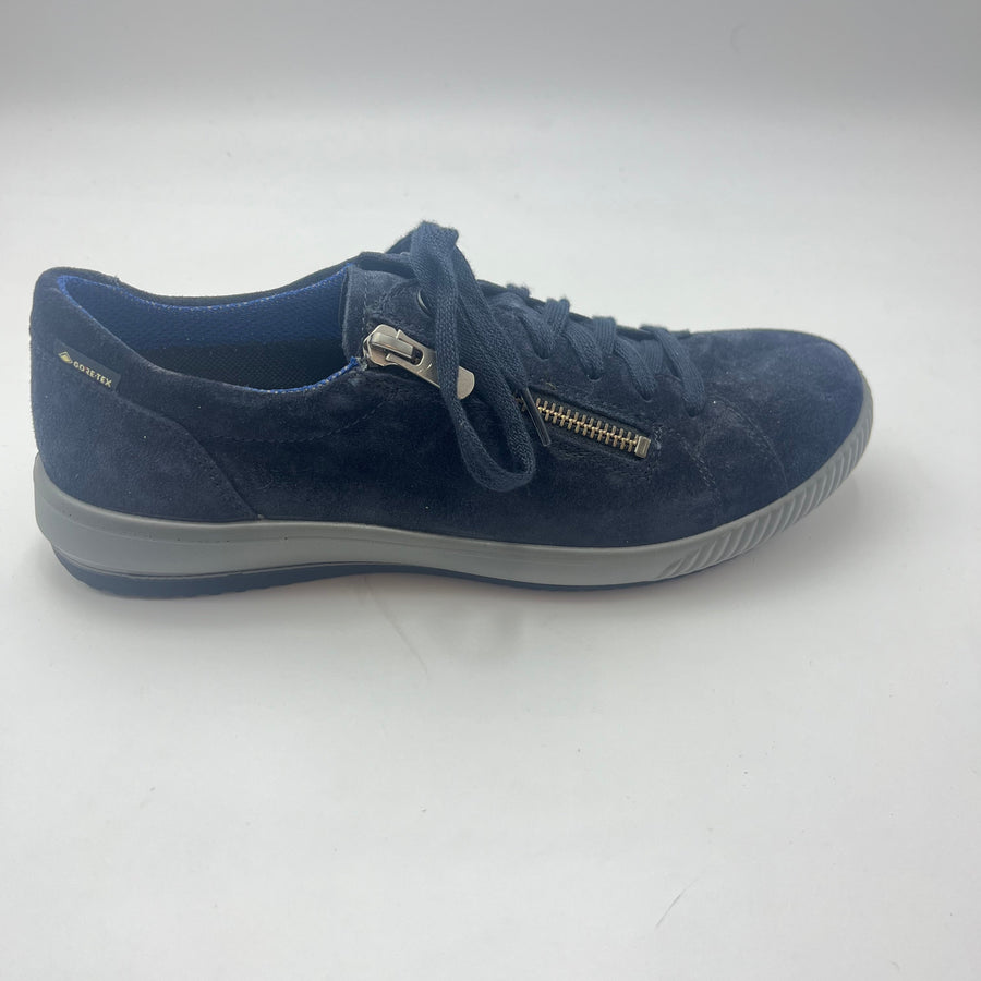 Sneaker Legero - Scarpa Blu Navy in Camoscio con Cerniera