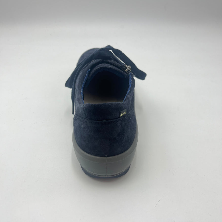 Sneaker Legero - Scarpa Blu Navy in Camoscio con Cerniera