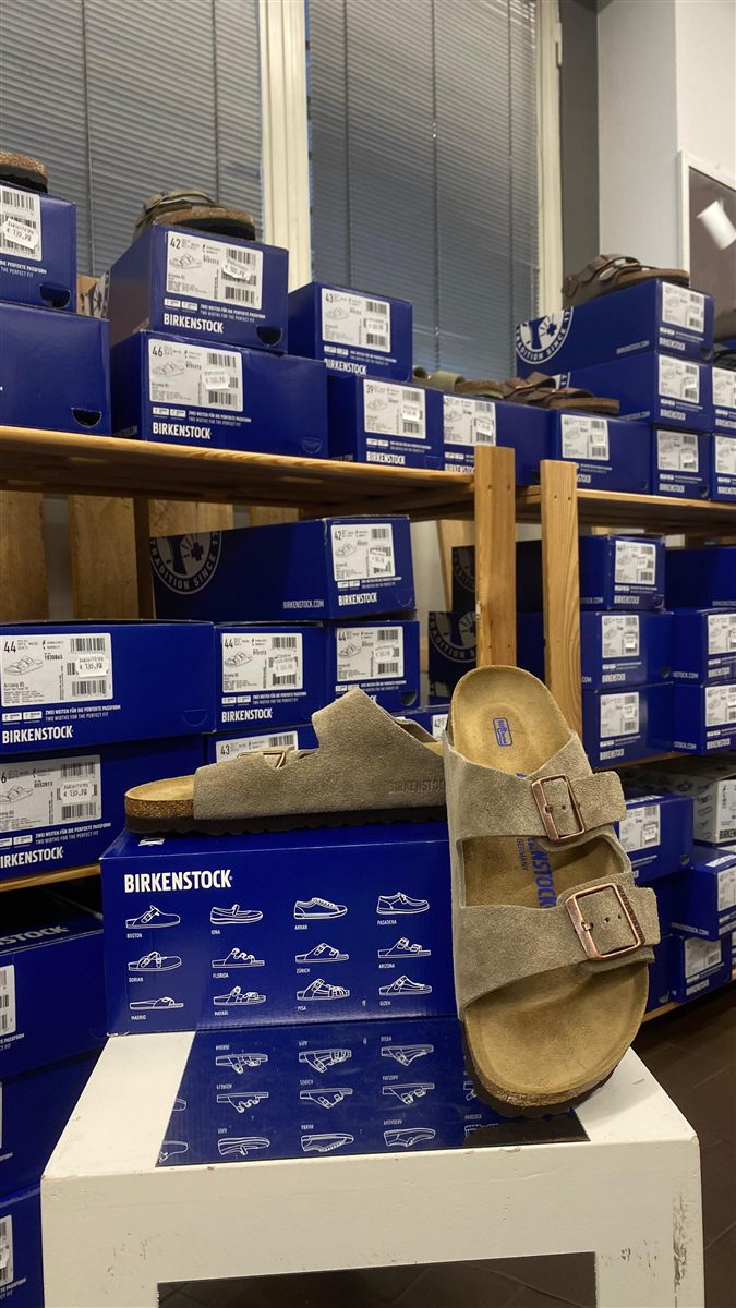 Birkenstock Arizona camoscio taupe — Cenci Calzature, Perugia